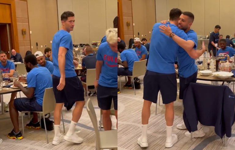 Robert Lewandowski przywitał się