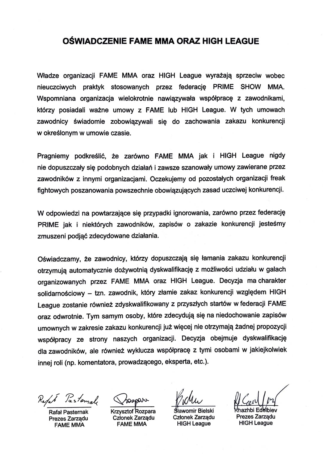 FAME MMA High League