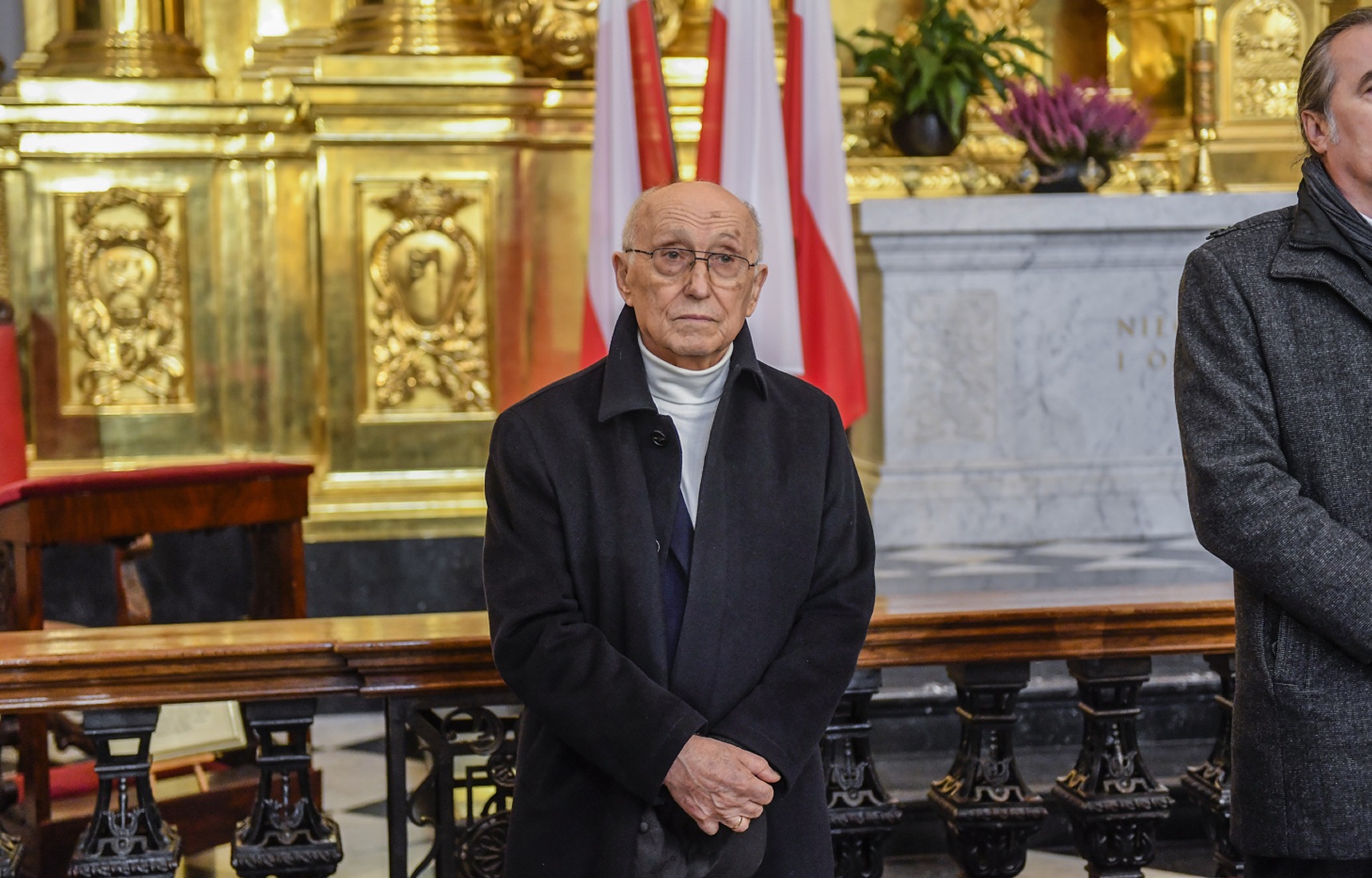 Czesław Majewski na pogrzebie Połomskiego