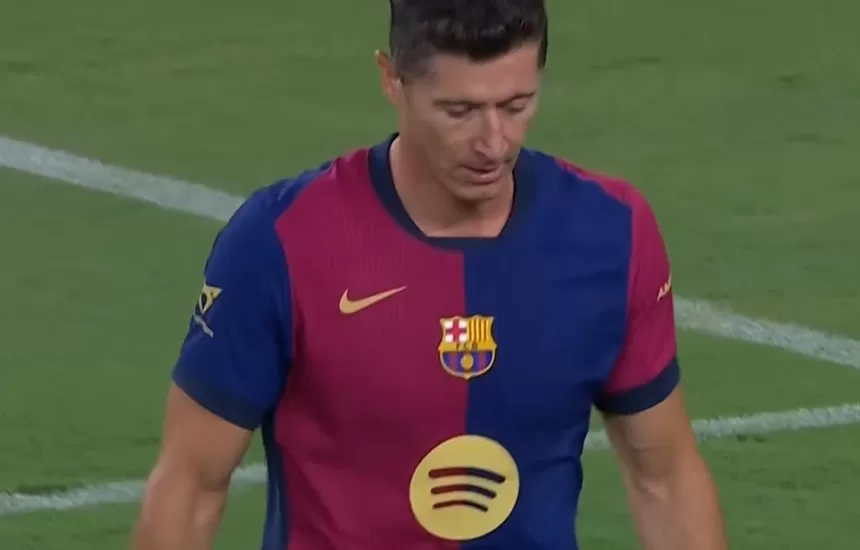 Gole Lewandowskiego Barcelona Milan