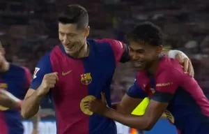 Robert Lewandowski Barcelona Sevilla gole