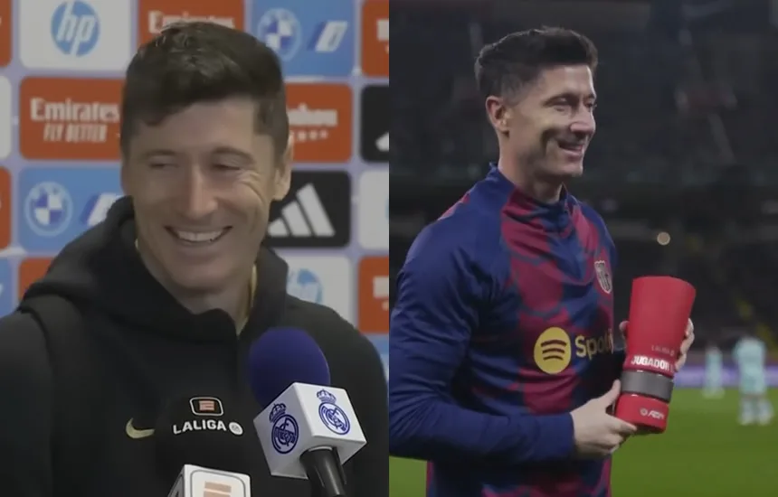 Robert Lewandowski piłkarz miesiąca La Liga