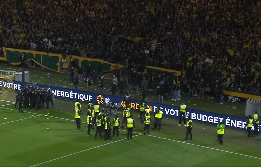 FC Nantes Le Havre zamieszki