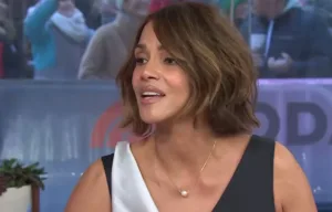 Halle Berry podczas wystąpienia w programie Today, opowiadająca o platformie Respin Health, która ma na celu modernizację opieki nad menopauzą i edukację kobiet na temat zdrowia w tym okresie.