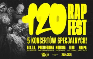 Oficjalne logo 120 Rap Fest 2025 - największej rapowej domówki w Polsce