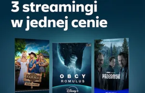 Grafika promująca pakiety streamingowe w Polsat Box i Plusie - All In Streaming i Stream+ - z dostępem do Disney+ i Max od 25 zł miesięcznie. Na ilustracji widoczne logotypy serwisów streamingowych oraz hasło reklamowe zachęcające do skorzystania z oferty.