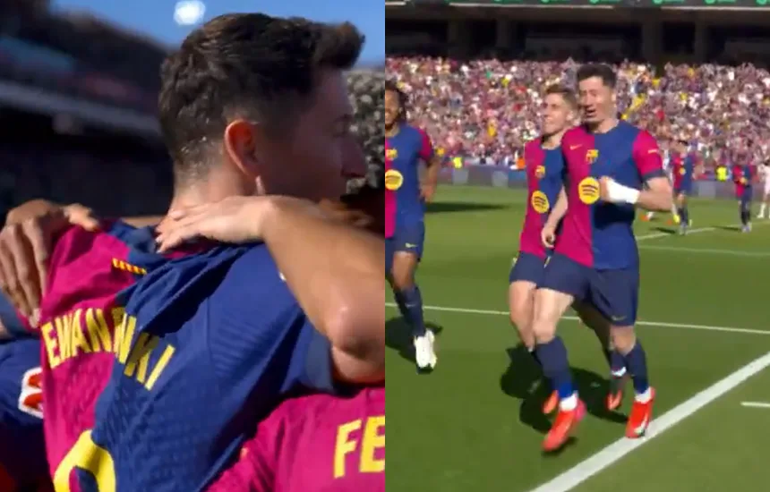 Robert Lewandowski strzelił 2 gole w meczu FC Barcelona -Girona FC