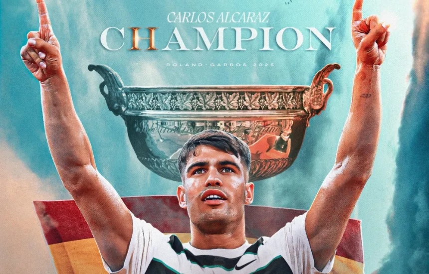 Carlos Alcaraz z tytułem french open 2025