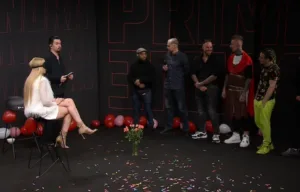 Marianna Schreiber podczas kontrowersyjnego segmentu programu Randewu Prime Show MMA
