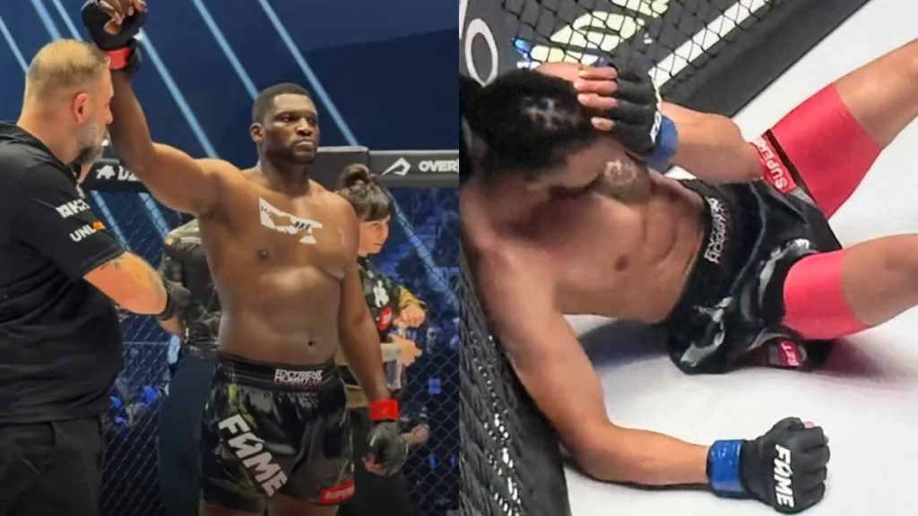 Izu Ugonoh po zwycięstwie nad Alberto Simao na FAME 29