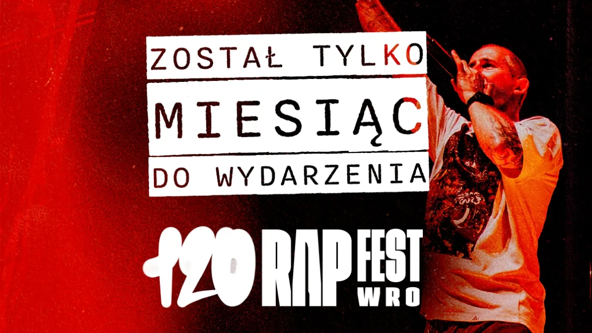 Plakat zapowiadający 120 Rap Fest Wrocław, bilety już w sprzedaży