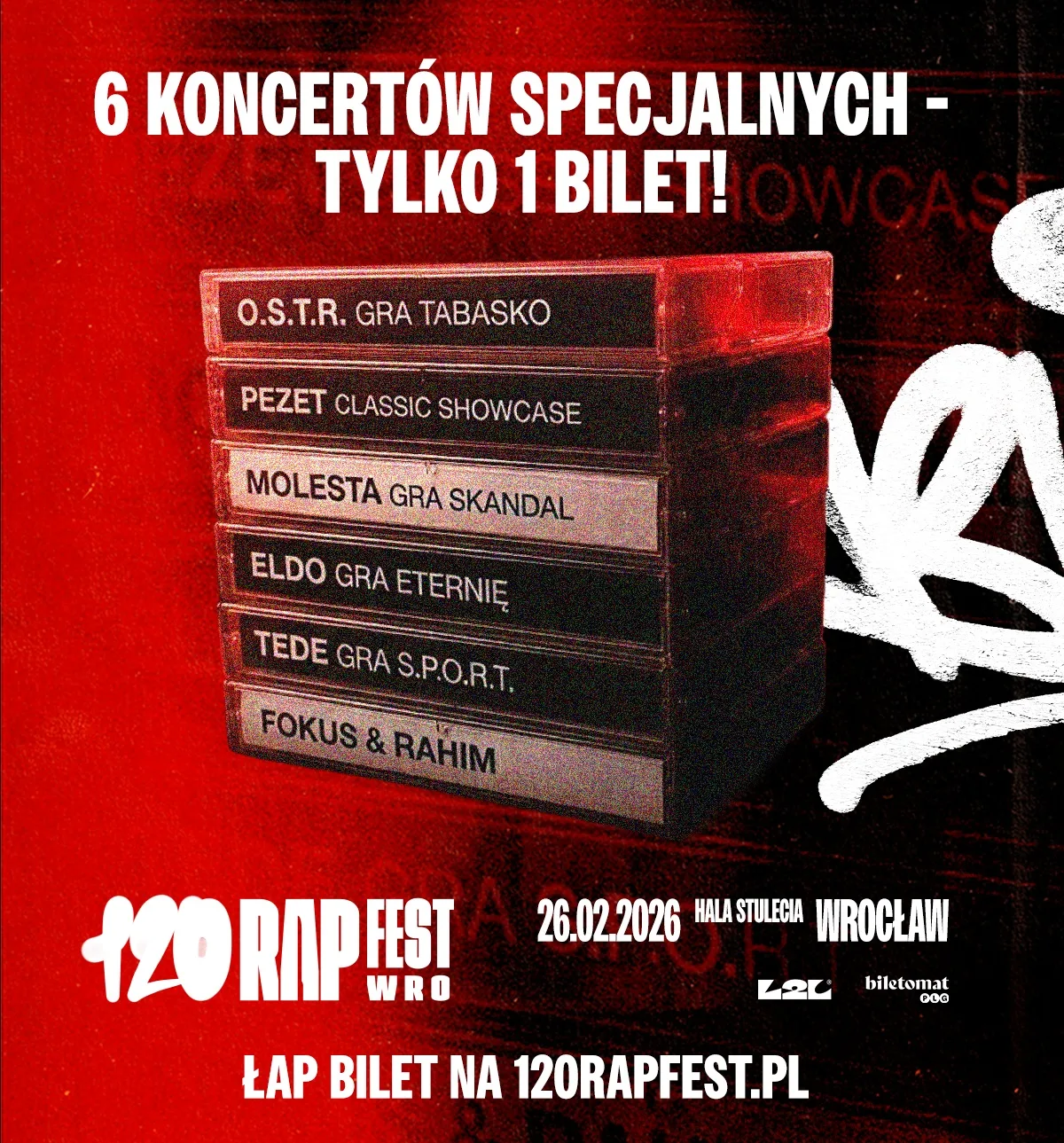 Plakat promujący 120 Rap Fest we Wrocławiu