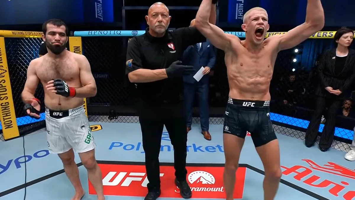 Jakub Wikłacz ogłoszony zwycięzcą po dramatycznym poddaniu Muina Gafurova na UFC Fight Night