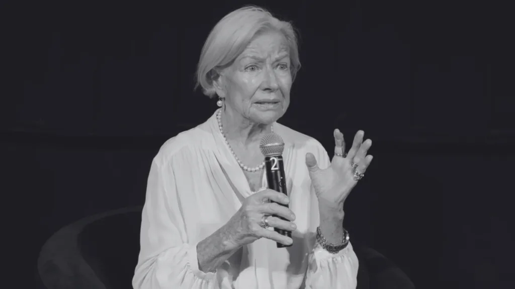 Bożena Dykiel podczas publicznego wystąpienia