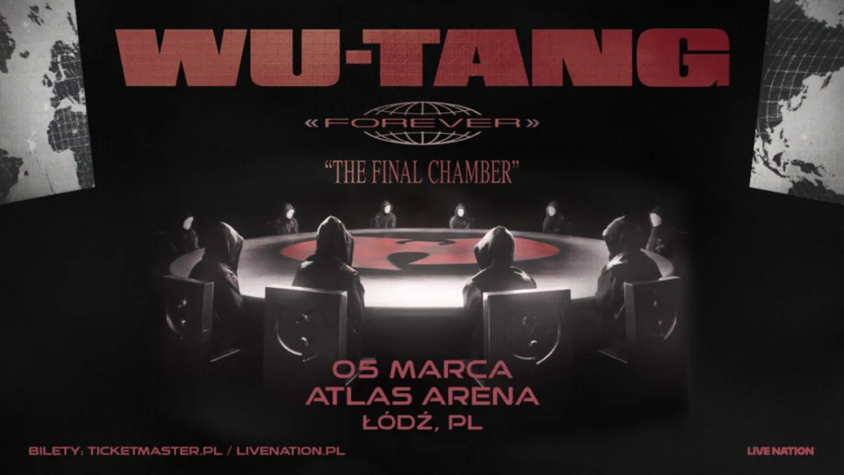 Plakat koncertu Wu-Tang Clan Wu-Tang Forever: The Final Chamber - 5 marca 2026, Atlas Arena Łódź