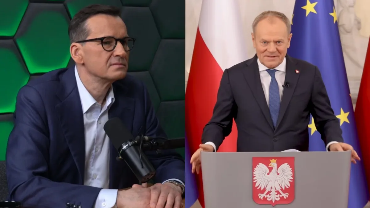 Mateusz Morawiecki i Donald Tusk - polityczny spór o ceny paliw i wypowiedź o benzynie po 5 zł
