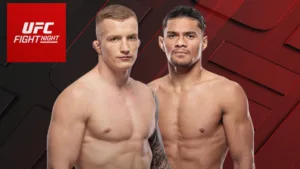 Iwo Baraniewski vs Billy Elekana, oficjalna grafika walki UFC Fight Night Vegas 118
